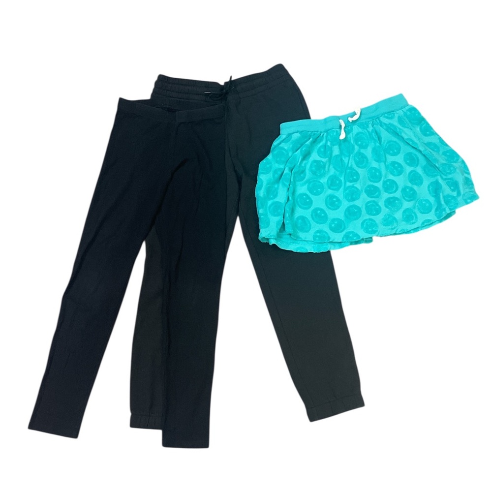 3 Piece Old Navy Athletic Works Bundle Leggings Teal Skirt Jogger Sweats Size L